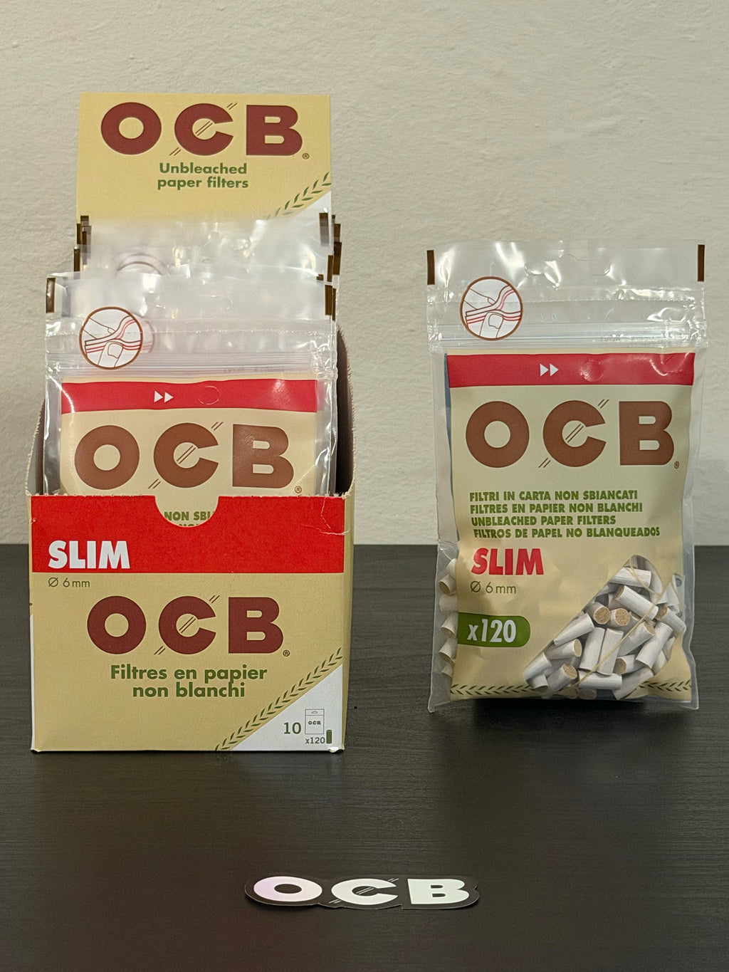 OCB Filtros Organic Slim 6mm | 120 piezas
