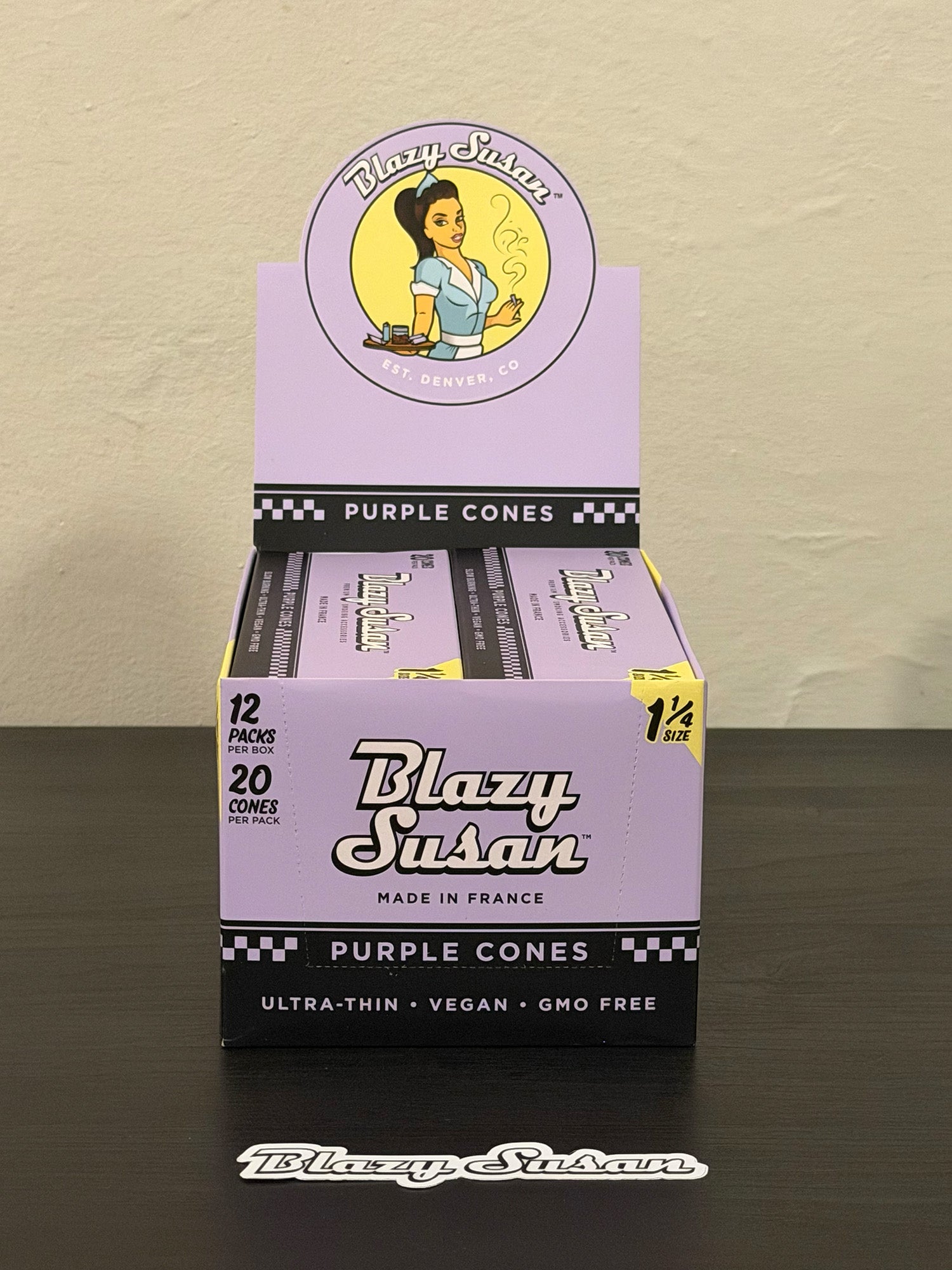 Blazy Susan Conos Pre Rolados 1 1/4 Morado | Pack de 20