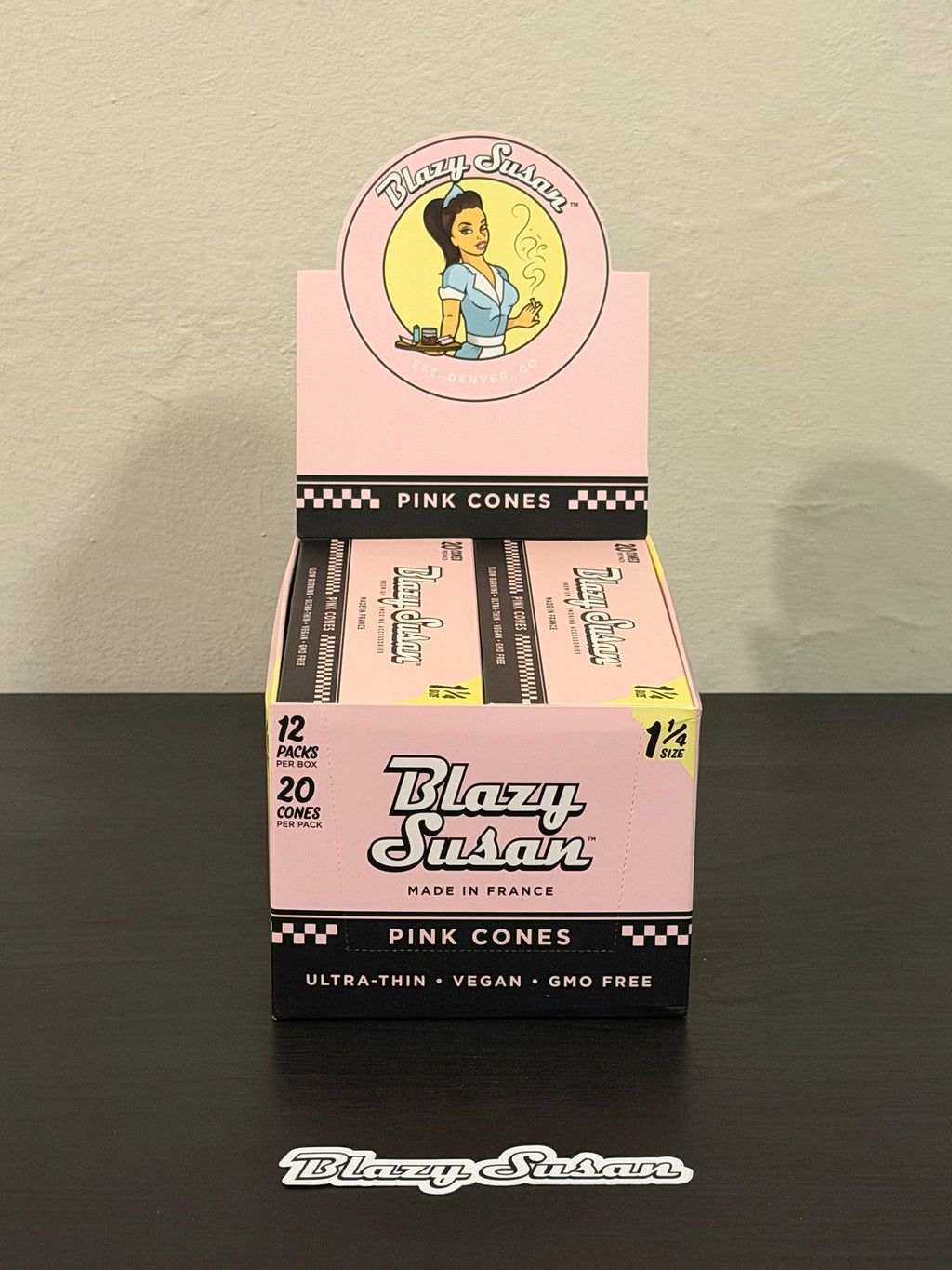 Blazy Susan Conos Pre Rolados 1 1/4 Rosa | Pack de 20