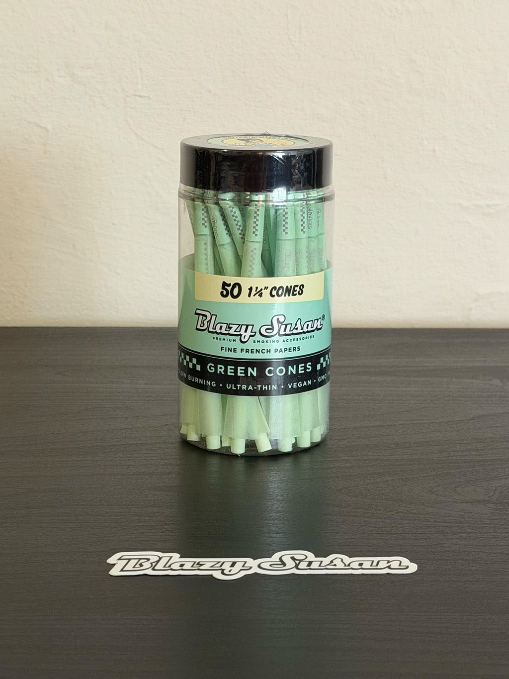 Blazy Susan Conos Pre Rolados 1 1/4 Verde | Pack de 50