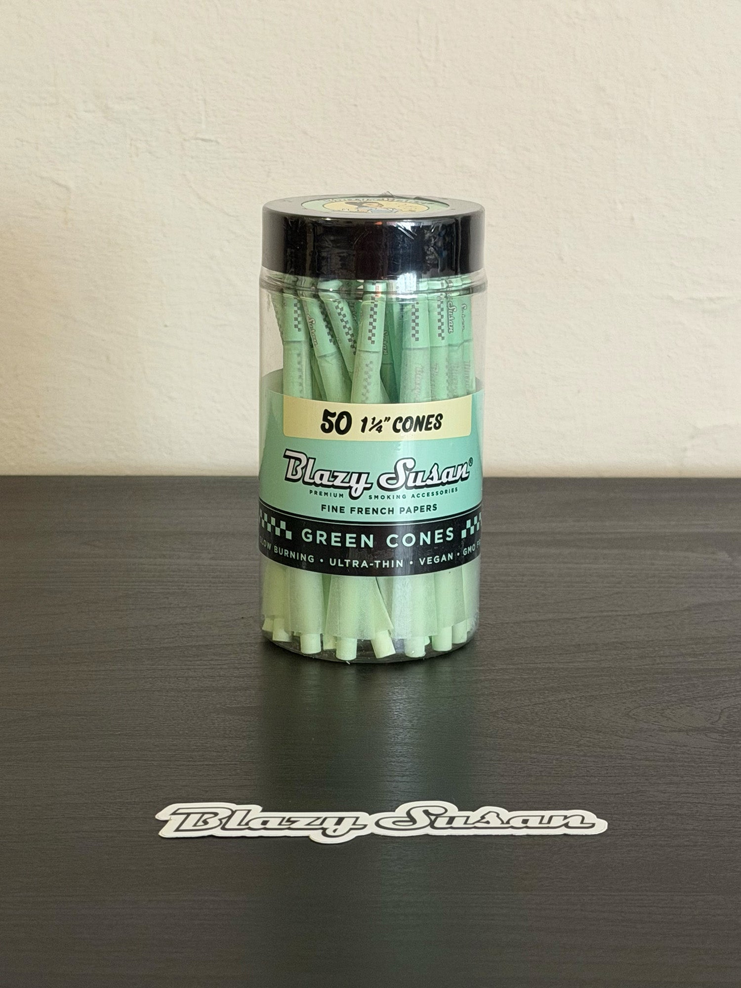 Blazy Susan Conos Pre Rolados 1 1/4 Verde | Pack de 50