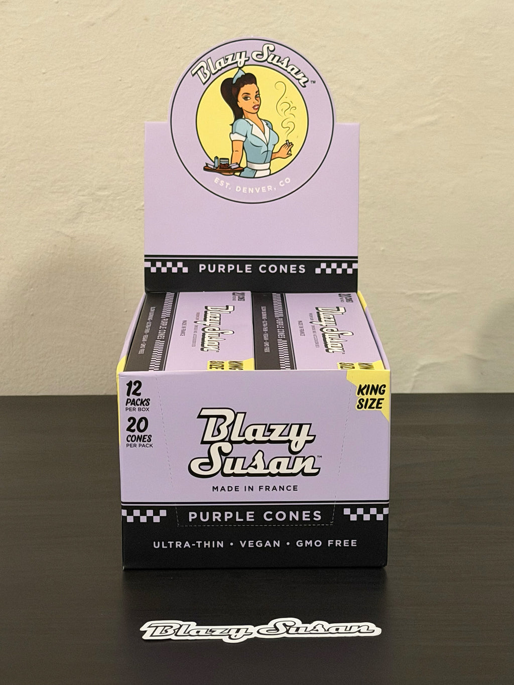 Blazy Susan Conos Pre Rolados King Size Morado | Pack de 20