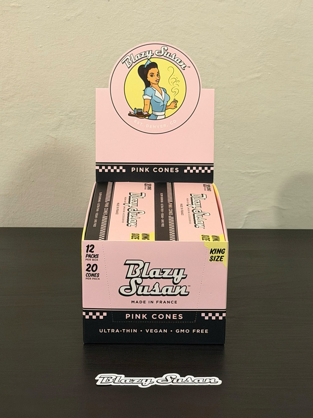 Blazy Susan Conos Pre Rolados King Size Rosa | Pack de 20