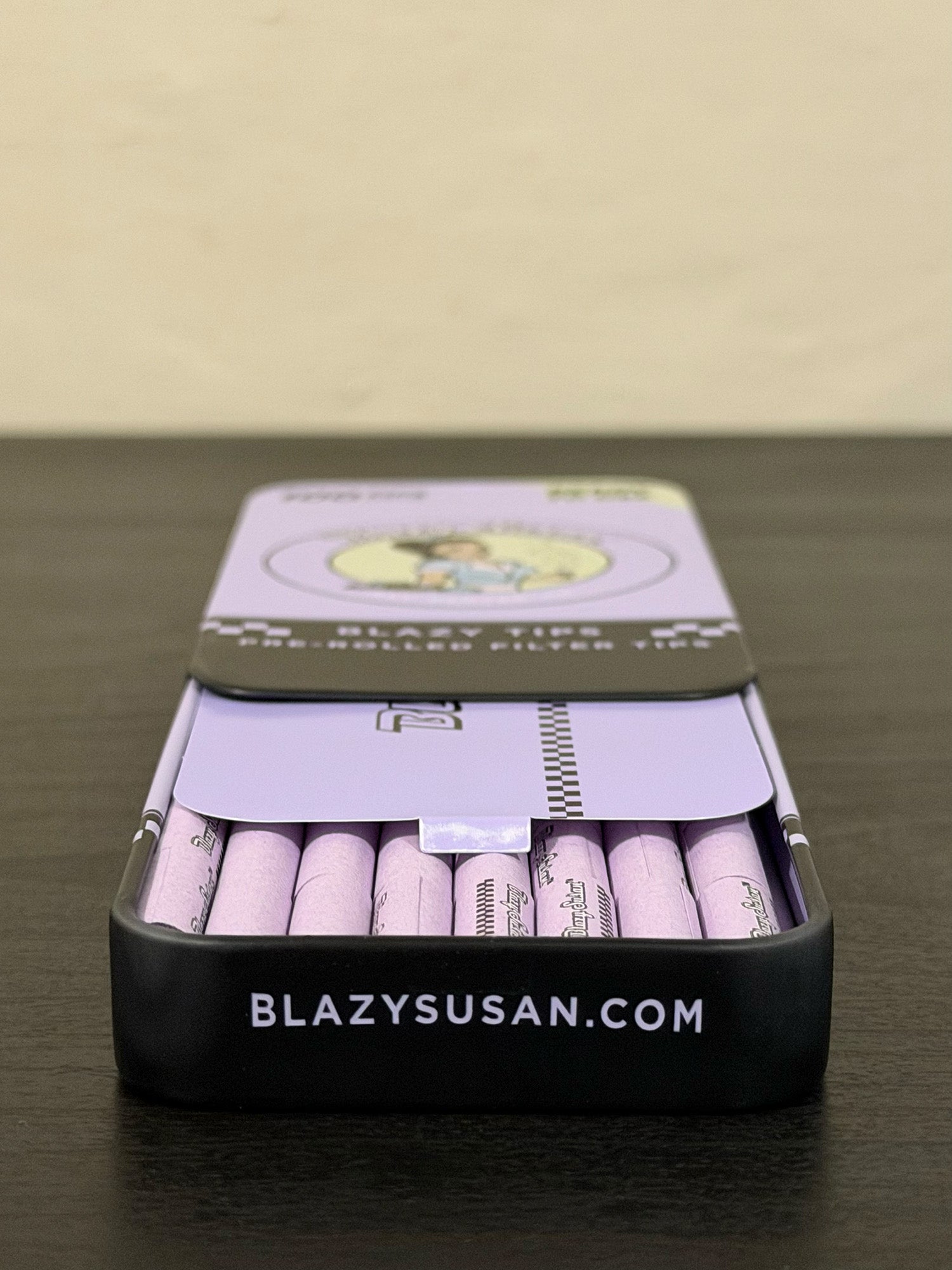 Blazy Susan Pre-Rolled Filter Tips Morado | 100 Piezas