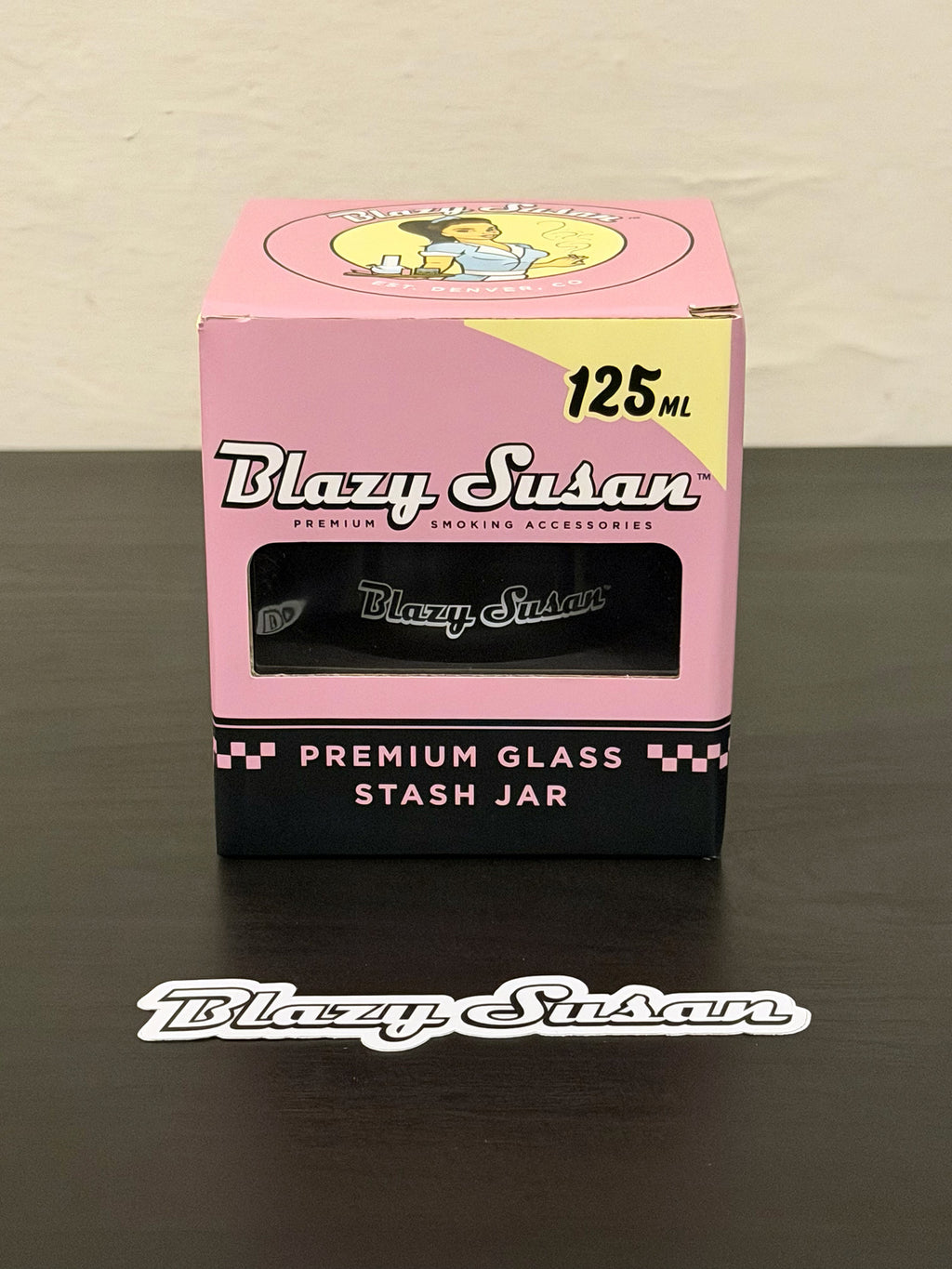 Blazy Susan UV Stash Jar Hermético 125ml Vidrio Premium