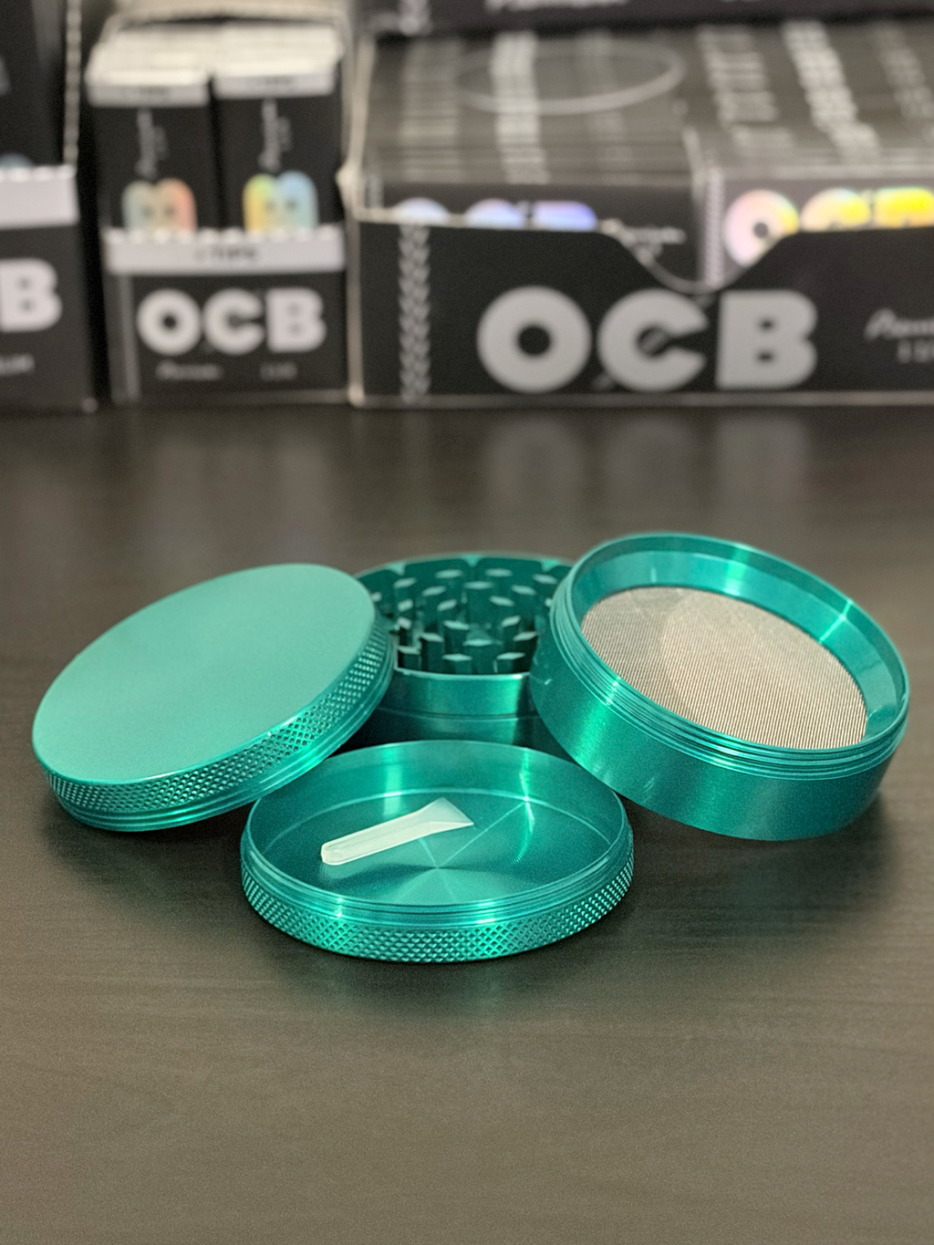 Grinder Aluminio Verde 4 Piezas | 62 mm