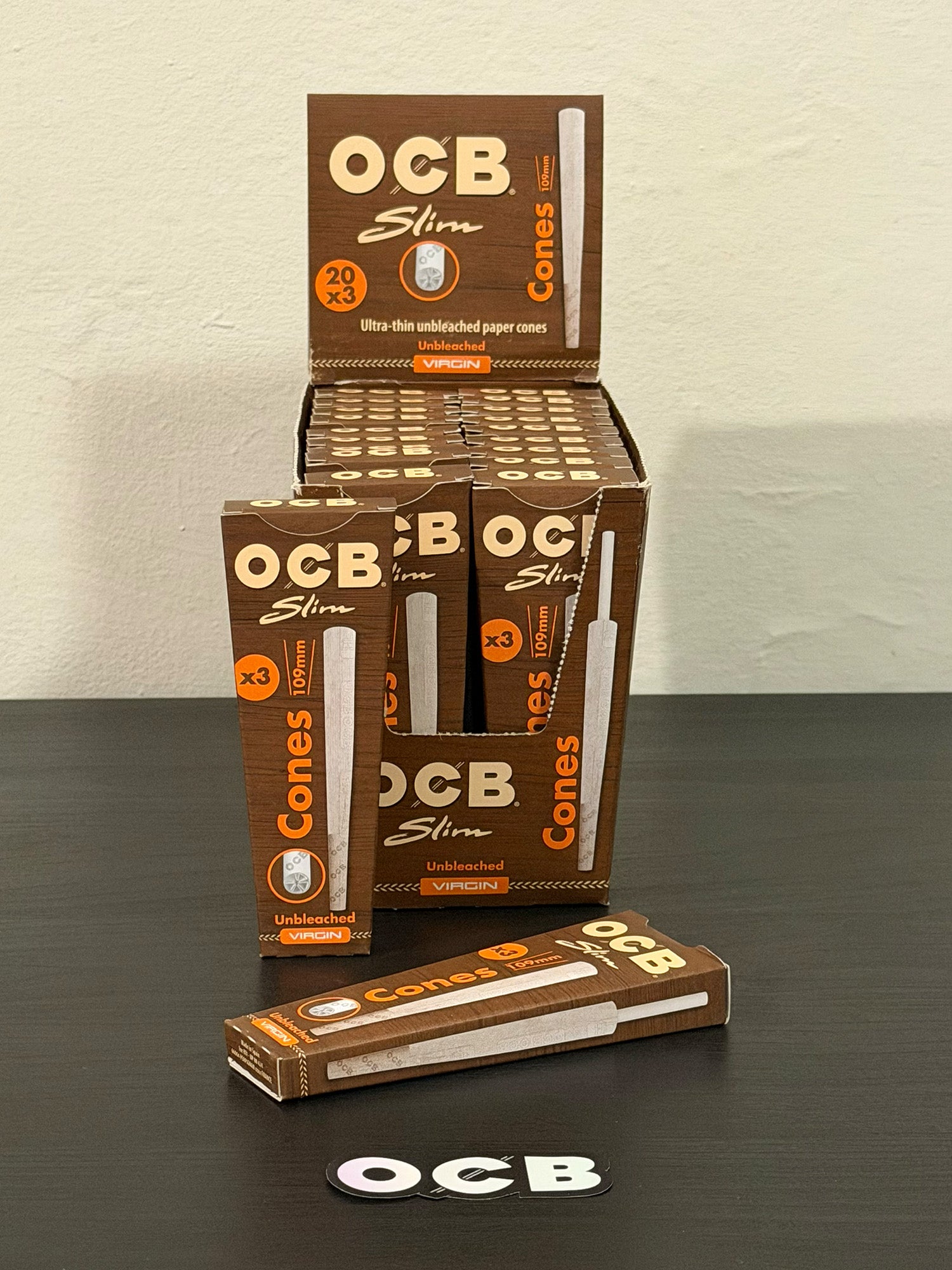 OCB Conos Pre Rolados Virgin Slim | Pack de 3